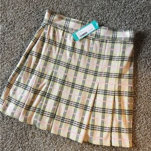 Free People Plaid Pleated Mini Skirt